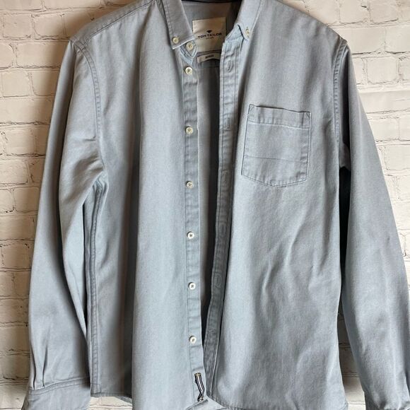 Tom Tailor Regular Fit Blue Shirt Medium - Picture 3 of 14